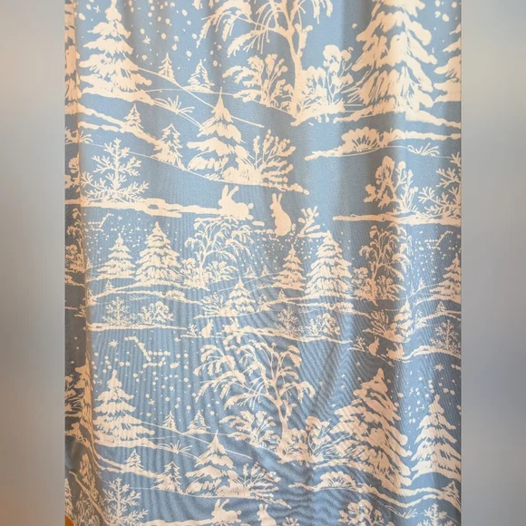 Nuggles Women's L Blue and White Patterned Tee Skirt T-skirt - Picture 3 of 3